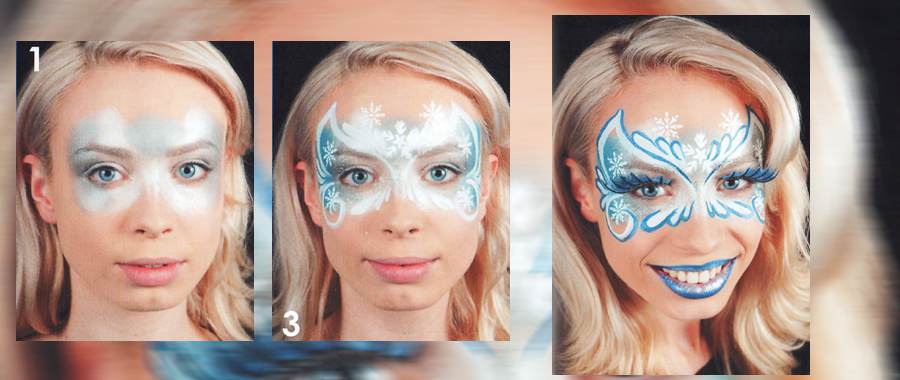 Eisprinzessin schminken für Karneval Fasching Fasnet